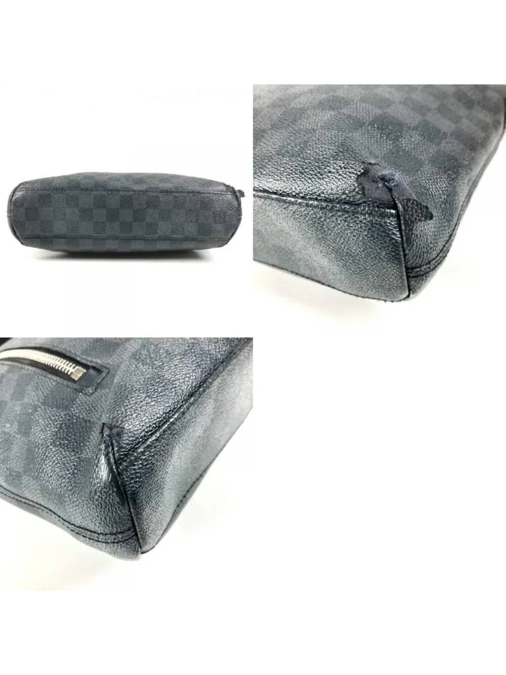 Louis Vuitton Shoulder Bag Mick PM Damier Graphite Canvas Black